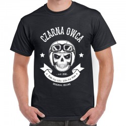 KOSZULKA MĘSKA CZARNA OWCA SKULL HELMET