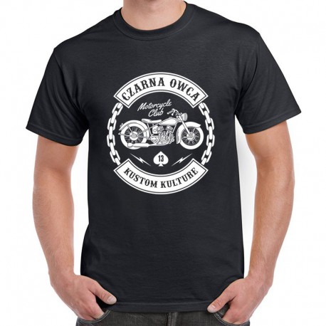 KOSZULKA MĘSKA CZARNA OWCA KUSTOM KULTURE CHAINS